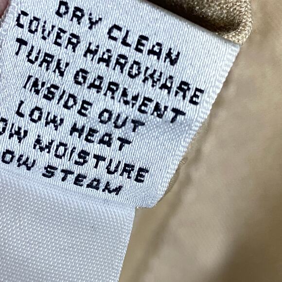 St John Blazer Laced Eyelet Cotton Stretch Tan Beige Blaze Women's Size Medium - Picture 6 of 11